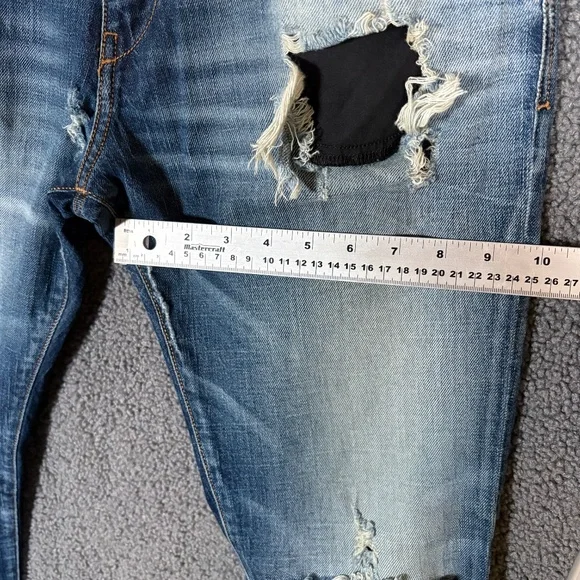 Diesel D-Strukt Made in Italy Tapered Destroyed Jeans - Men's Size 33*30 - Blue
